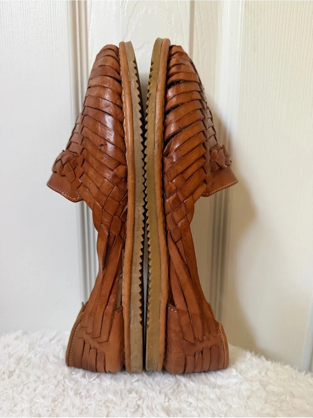Leather Tan Women’s Mexican Huaraches Size 8